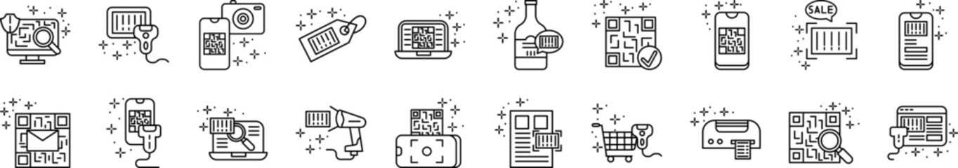 QR code and barcode vector design