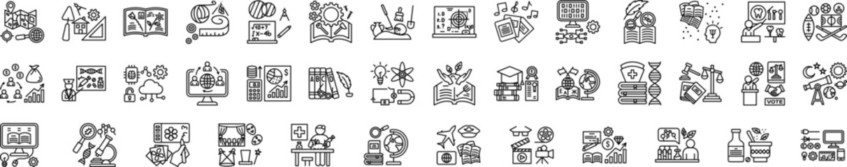 Sticker - University icon collections vector design