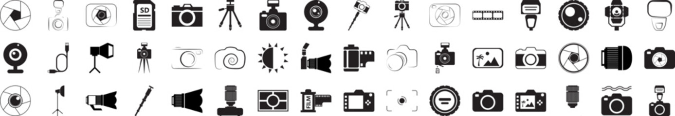 Sticker - Camera elements icon collections vector design