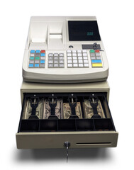 Wall Mural - Cash register drawer cash shopping cashier cashier machine isolated