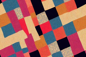 bandana kerchief fabric patchwork 2d illustrated seamless pattern wallpaper