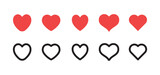 Fototapeta Tematy - Hearts icon collection. Valentine's day heart symbol.