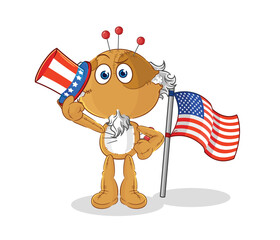 Canvas Print - voodoo doll uncle sam character. cartoon mascot vector