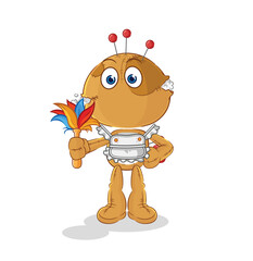 Poster - voodoo doll maid mascot. cartoon vector