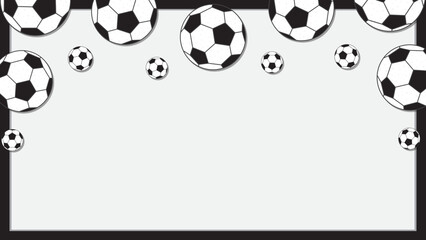 Football Or Soccer Background Design Template. Football Or Soccer Cartoon Vector Illustration. Football