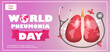 World Pneumonia Day, 3d illustration of stethoscope and lungs with earth motif. Suitable for events