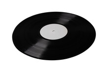 Vinyl Record 12'' Perspective Realistic Photography, Isolated Png On Transparent Background For Graphic Design