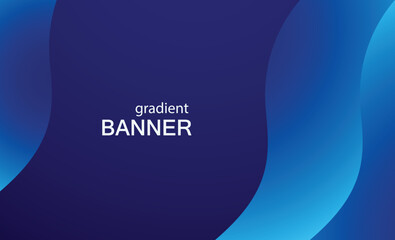 Wall Mural - modern business banner blue with gradient shapes