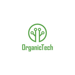 Wall Mural - Organic Tech logo