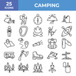 Camping And Outdoor Icon, Icon Set, Collection, Icons Logo Design Vector Template Illustration Sign And Symbol Pixels Perfect