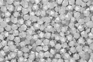 Wall Mural - polygons with glittering triangle faces, abstract business illustration, black and white background,