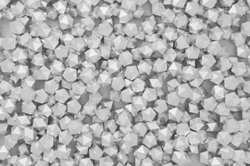 Wall Mural - polygons with glittering triangle faces, abstract business illustration, black and white background,