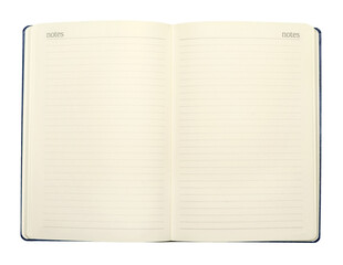 Wall Mural - open blank notebook on a white background
