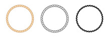 Circle Rope Pattern Frame Border Background Vector Illustration