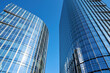 © Lazy_Bear - Fragment of modern building with glass facade, Exterior of skyscraper, Business office windows in high rise building