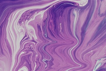 Wall Mural - Abstract lilac marble background. The effect of natural stone. Acrylic paint spreads freely and creates an interesting pattern. Background for the cover of a laptop, notebook.