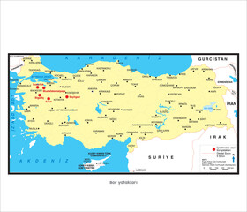  Turkey vintage map. High detailed vector map with pastel colors, cities and geographical borders