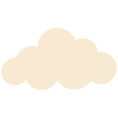 Canvas Print - Cloud vector illustration in flat color design