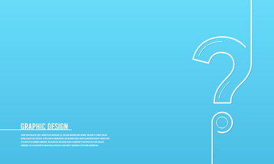 question mark icon. quiz symbol, faq sign and help concept on blue background. ask question template