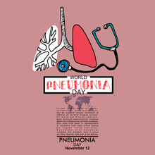World Pneumonia Day, Poster And Banner