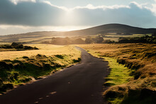 A Winding Road Through Moorland. 