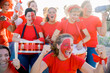 © Gabriel Trujillo - Group of female football fans shouting during match