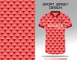 Sport jersey uniform textile design for soccer, football, volleyball, badminton club. Sublimation printing fabric vector design.  