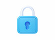 © Isometrixus - Padlock 3d icon - secure symbol, blue lock sign for app. Data security label concept, defense pictogram