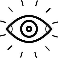 Poster - Eye line black icon