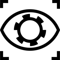 Poster - Eye line black icon