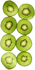 Sticker - Fresh sliced kiwi on white background