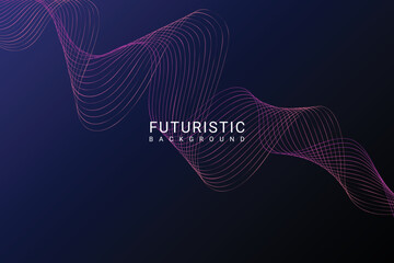 Wall Mural - abstract futuristic wave background vector