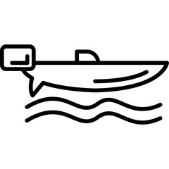 Poster - Speed Boat Icon