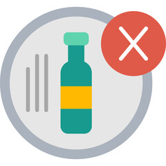 Sticker - No Alcohol Icon