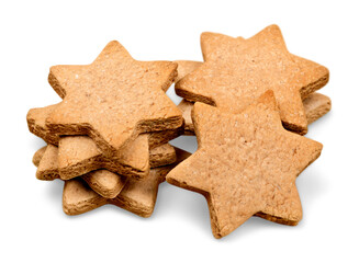 Poster - Tasty homemade cookies on white background