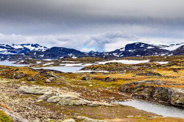 Poster - Mountains landscape. Norwegian route Sognefjellet