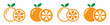 Orange fruit icon. Mandarin orange icon, vector illustration