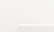 © CreatifyStudio - Minimalist white 3d podium scene. abstract white geometry shape background. Minimal cosmetic background for product presentation. 3d rendering.