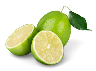 Poster - Lime isolated on a white background