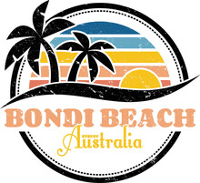 Australia Bondi Beach Travel Poster Free Stock Photo - Public Domain ...