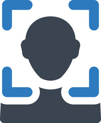 Canvas Print - Face recognition icon