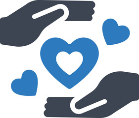 Poster - Love and care icon