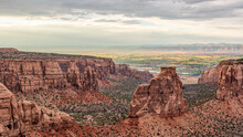 Sunset Light At Colorado National Monument In Grand Junction, Colorado- Grand View Overlook