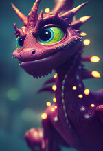 Little Dragon, 3D, Artificial Intelligence Generated