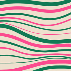 Wall Mural - Smooth stripes on light, abstract illustration. Hand drawn doodles. Modern fashion poster. Flat design, cartoon drawing, vector.