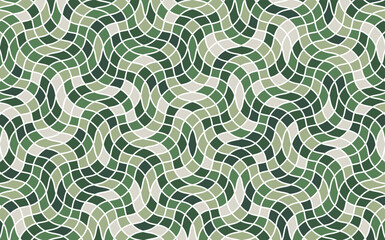 Wall Mural -  Wavy Mosaic Geometric Pattern