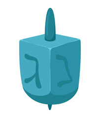 Poster - jewish dreidel wooden toy