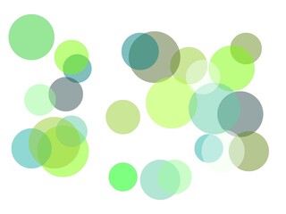 Wall Mural - Abstract green circles with white background