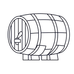 Wall Mural - Isolated barrel draw oktoberfest vector illustration