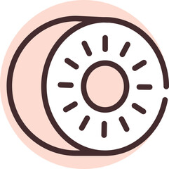Sticker - Kiwi allergy, icon, vector on white background.